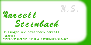 marcell steinbach business card